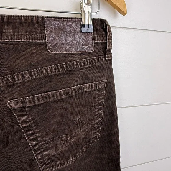 AG Adriano Goldschmied The Everett Slim Straight Corduroy Pants Brown MEN 30x34